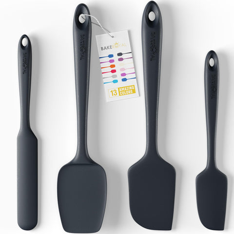 BakeRoyal large spatula for thorough scraping on nonstick cookware.