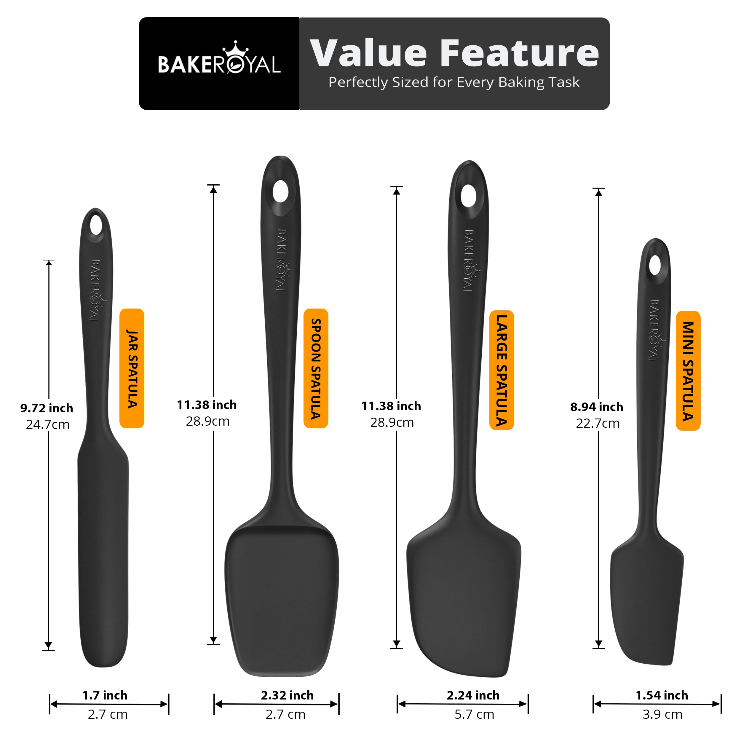 BakeRoyal spoonula versatile for mixing and folding batter.
