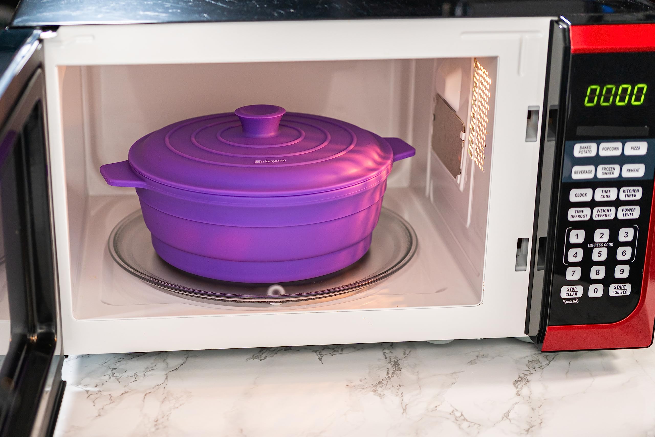 Bakerpan heat-resistant, non-stick steamer cleans up quickly