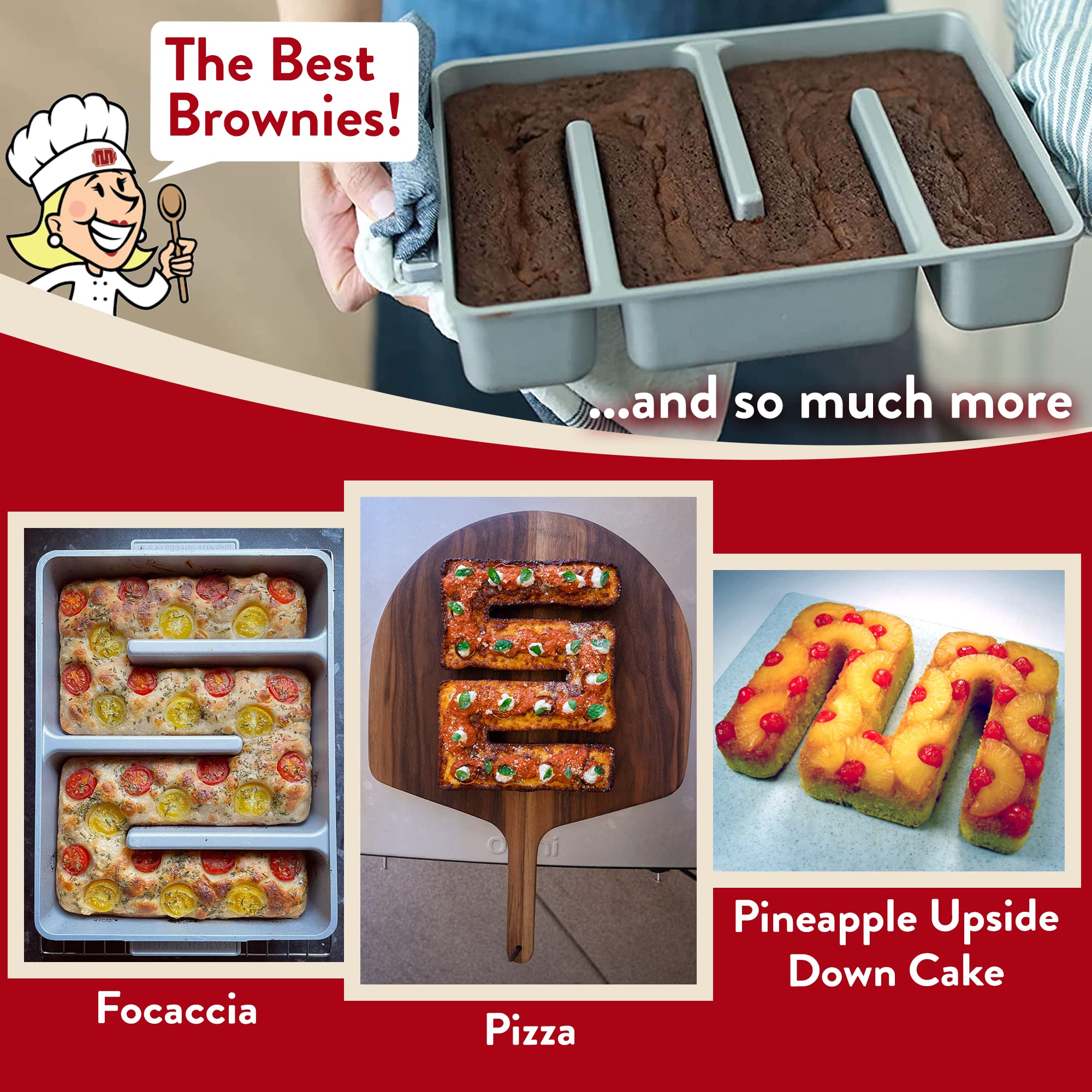 Baker's Edge packaging highlights premium presentation and product protection.