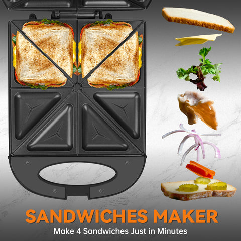 Baker's Friend sandwich-maker indicator light helps know when ready to cook