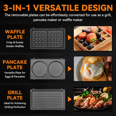 Baker's Friend cool-touch handle for safer operation during cooking.