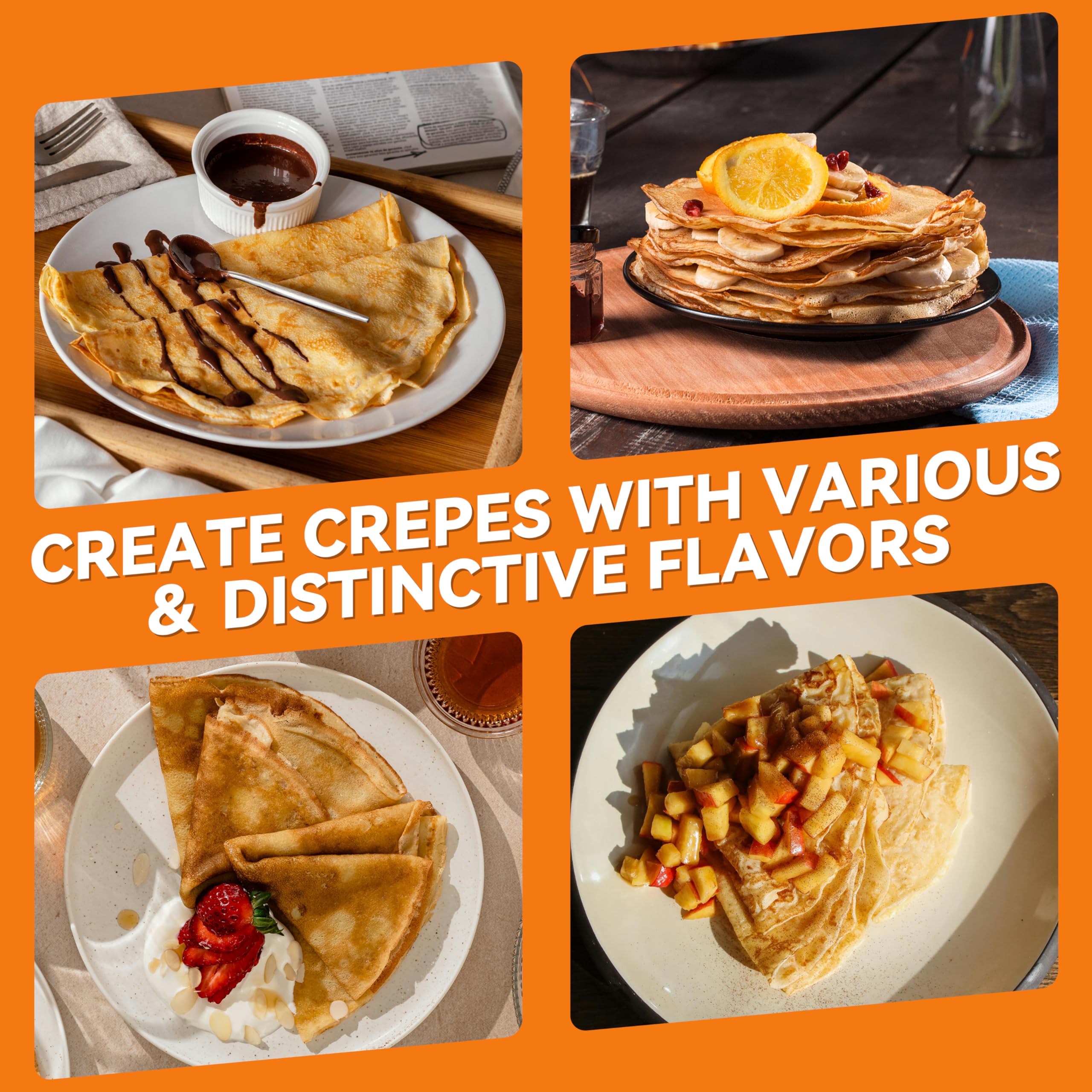 Baker's Friend crepe maker graphite finish adds sleek style