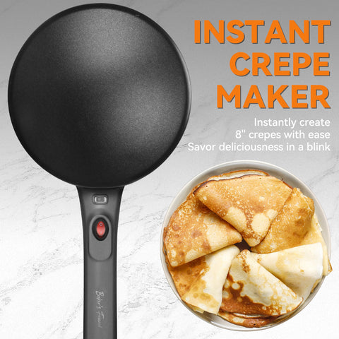 Baker's Friend crepe maker temperature control for even browning