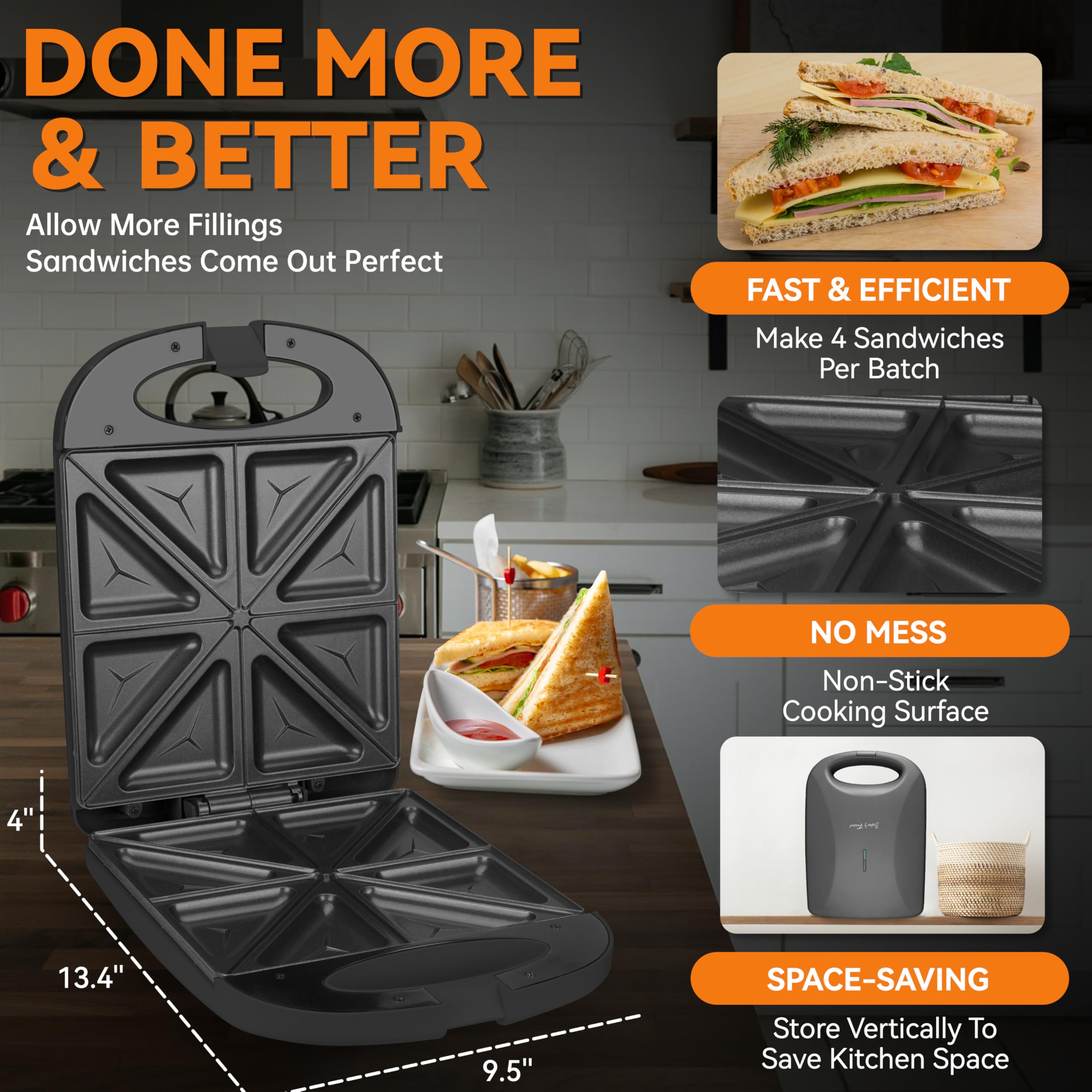 Baker's Friend egg muffin sandwich maker enables fast breakfasts