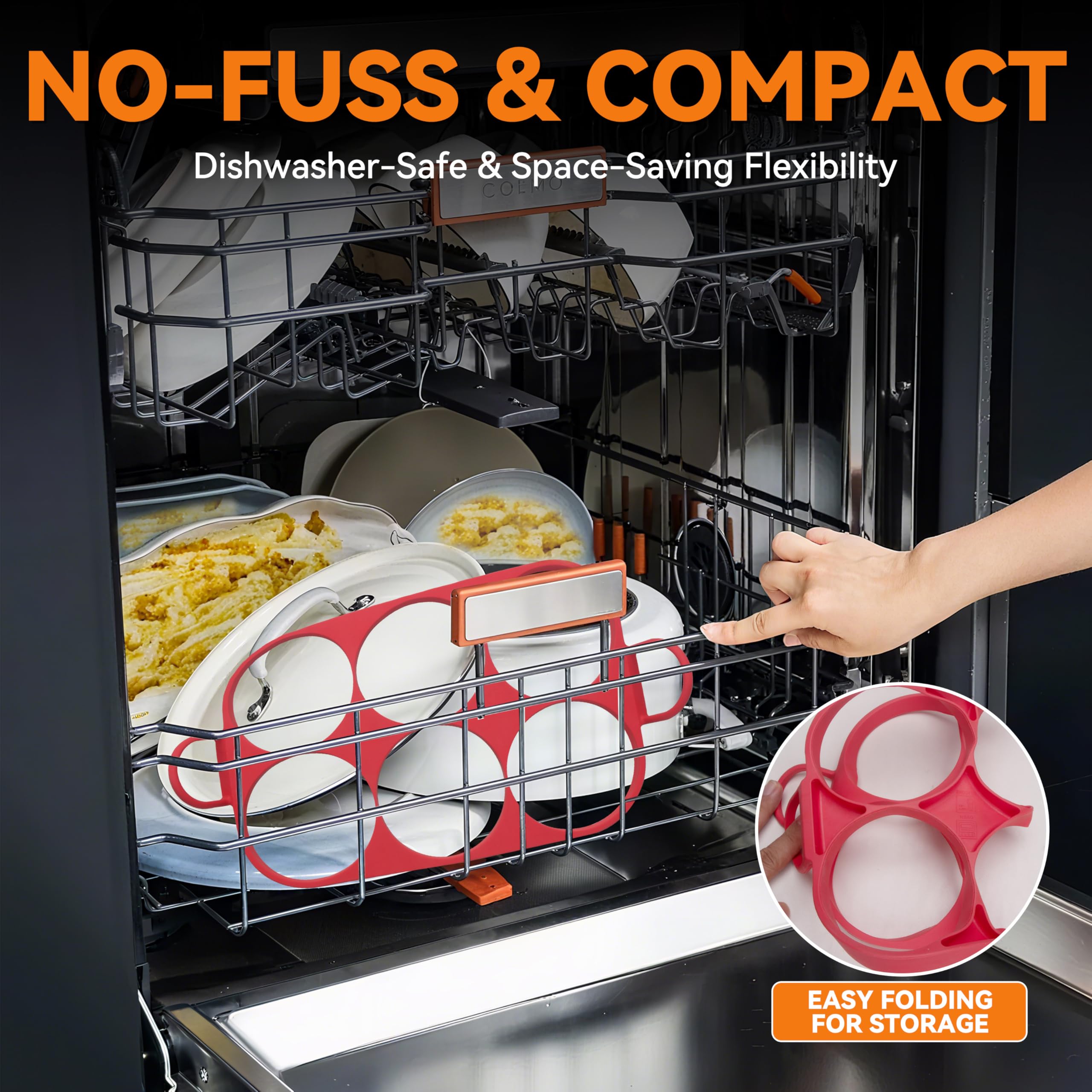 Baker's Friend egg ring is dishwasher-safe for quick cleanup.