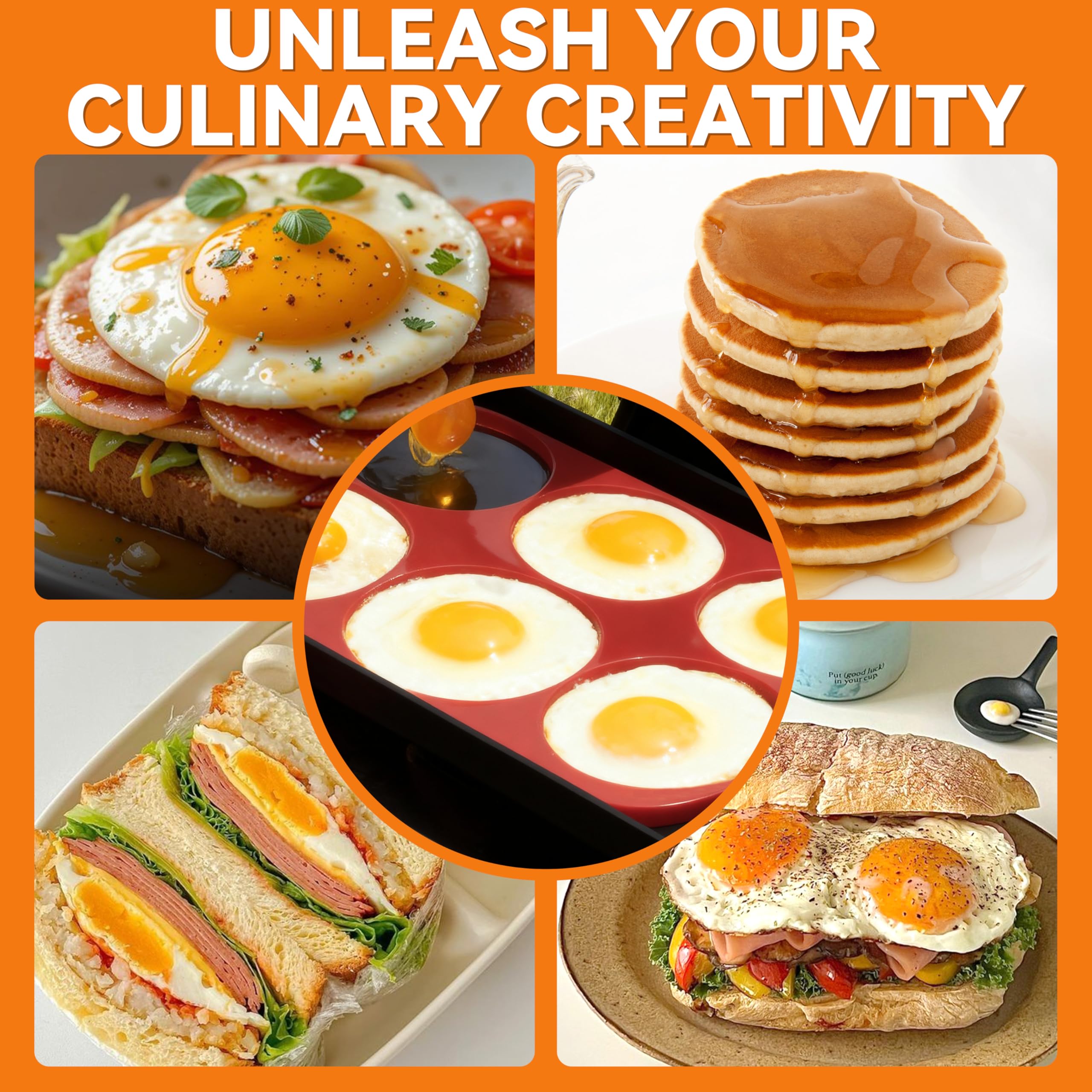 Baker's Friend ring around sunny-side-up eggs for neat edges.