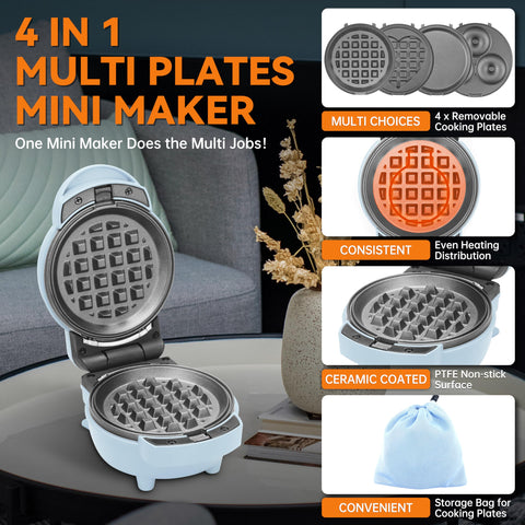 Baker's Friend heart-shaped waffle option for cute breakfasts and quick snacks.