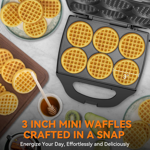 Baker's Friend Waffle Iron dual non-stick surfaces ensure easy cleanup after cooking.