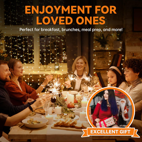 Baker's Friend compact unit ideal for family breakfasts and gatherings.