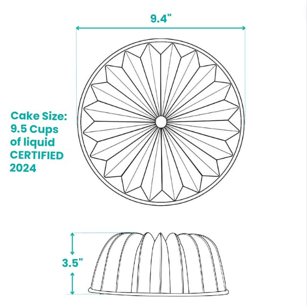 Baker's Secret die-cast aluminum construction provides even heat.