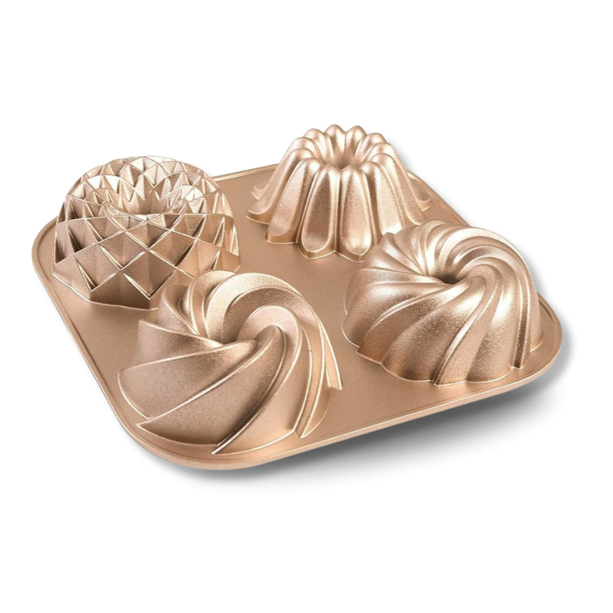Baker's Secret nonstick fluted cake pan with 2-layer coating for easy release