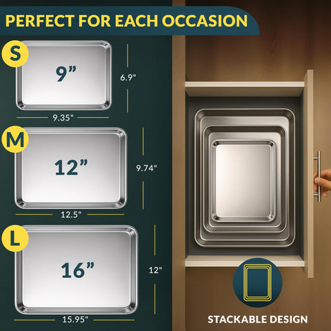 Baker's Signature 12-inch baking sheet ideal for sheet-pan dinners and day-to-day baking.