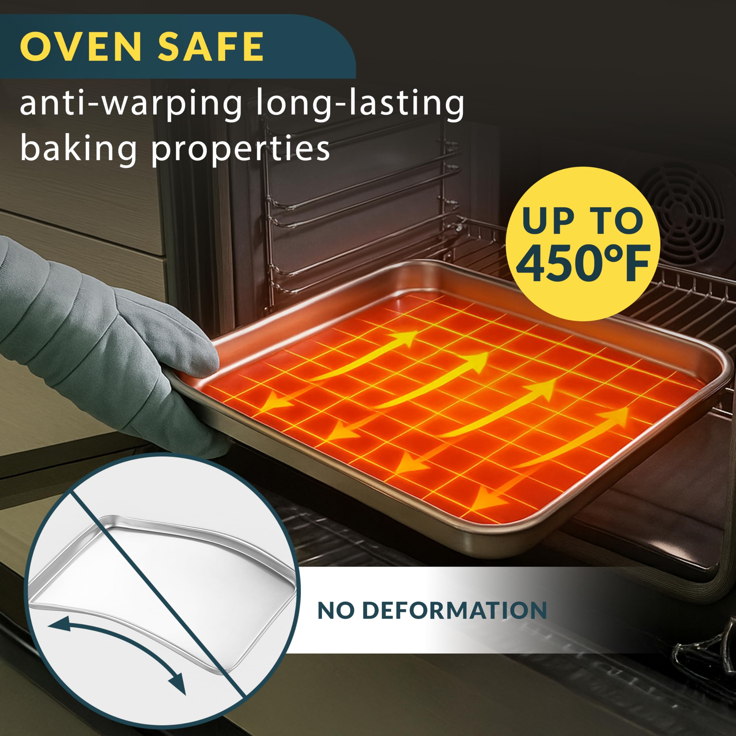 Baker's Signature dishwasher-safe bakeware for quick cleanup after baking.