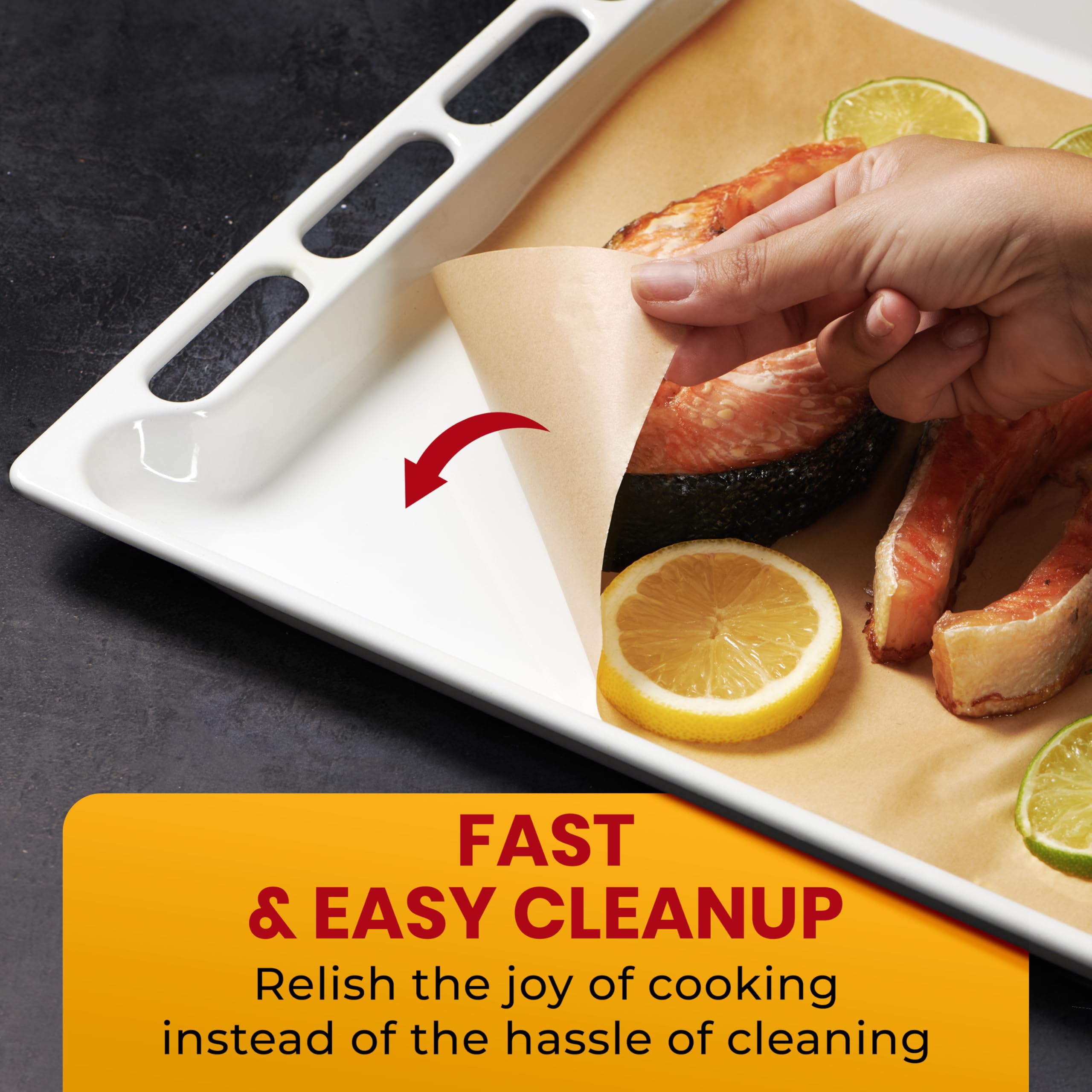 Sheet fits standard baking trays for convenience