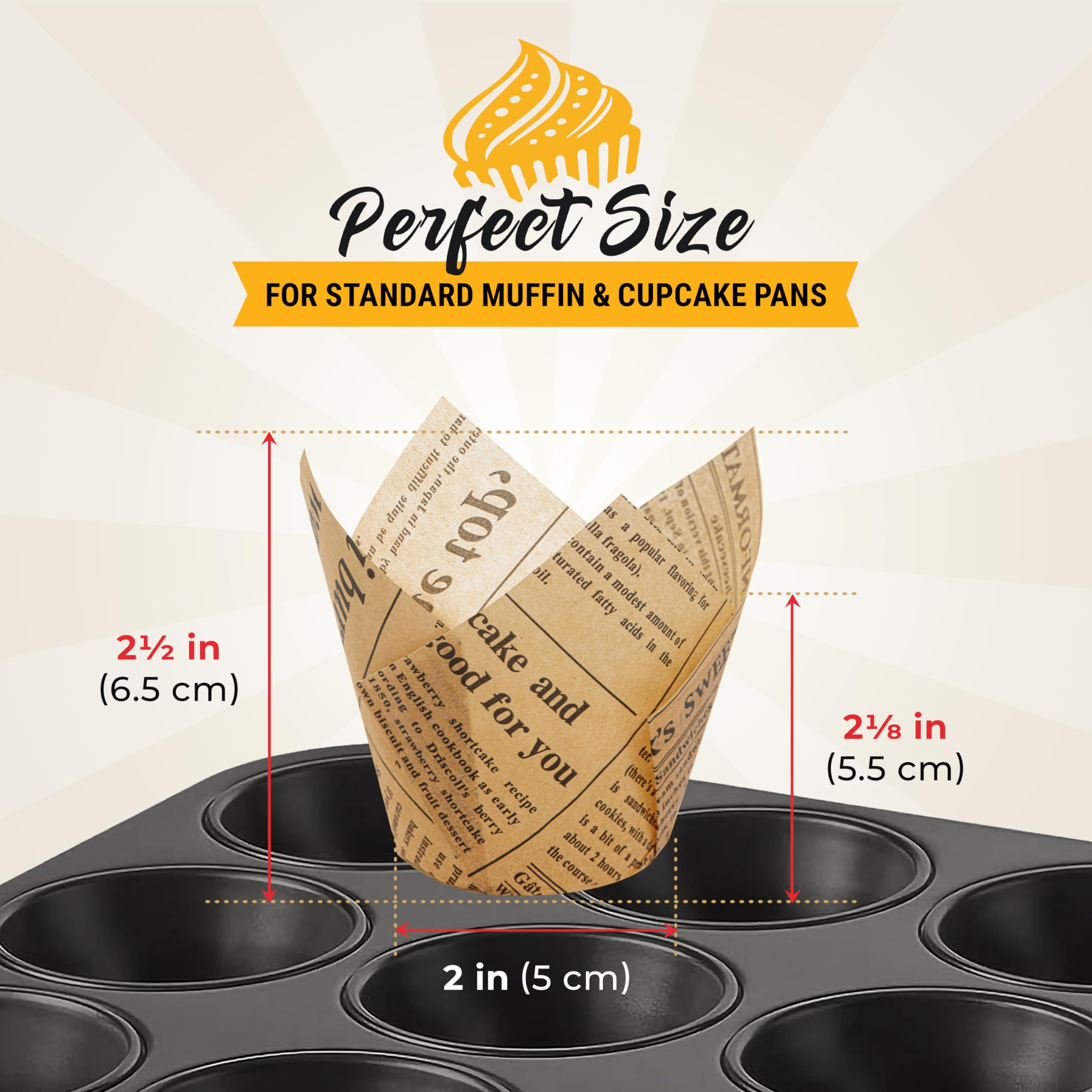 Baker's Signature greaseproof cups prevent sticking and easy release