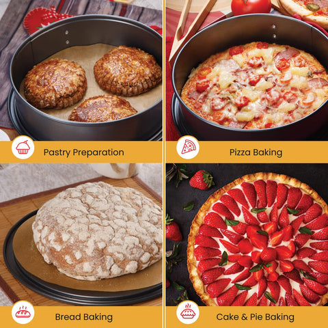 Versatile use for baking cakes, cookies, burgers with Baker's Signature rounds.