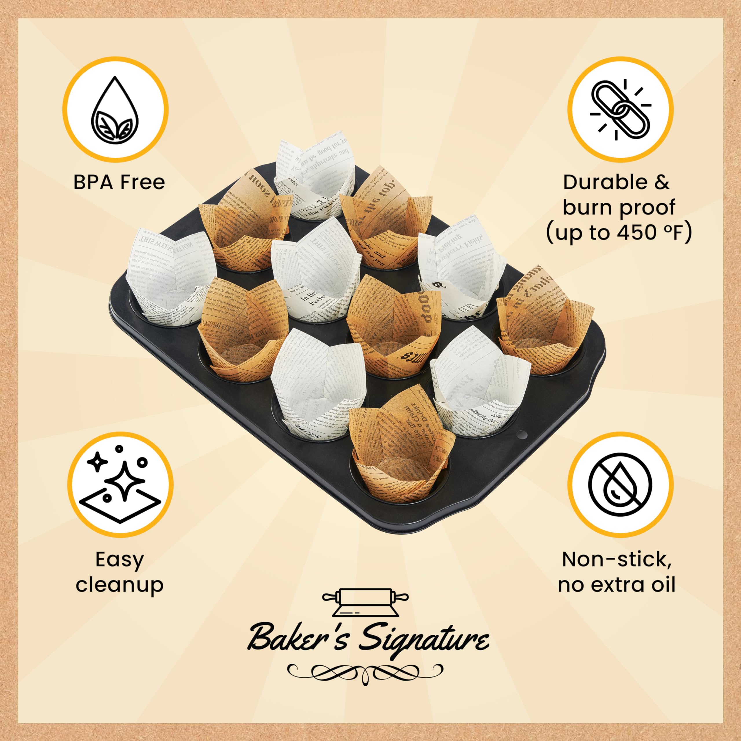 Baker's Signature natural wood pulp liners offer a healthier option