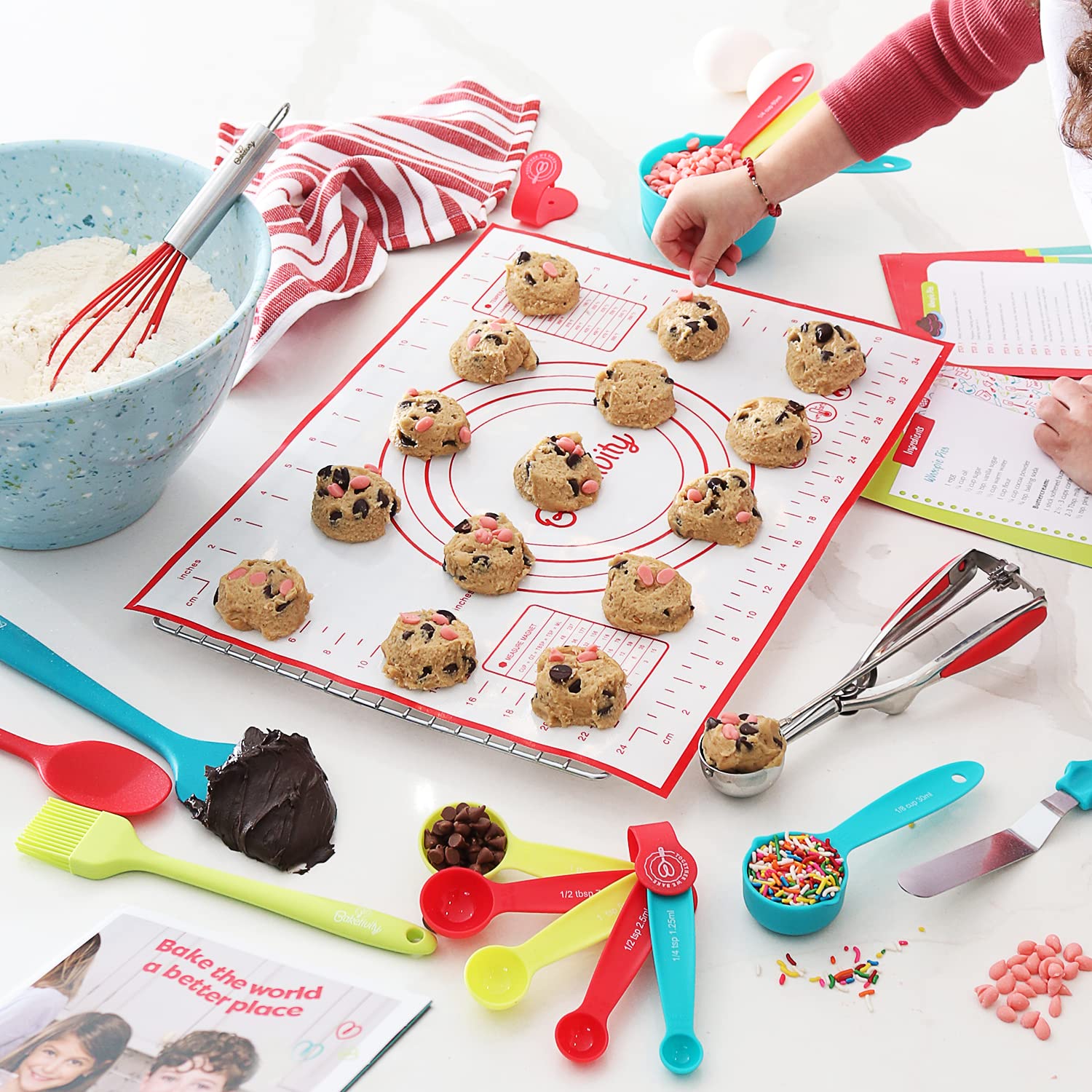 Baketivity silicone brush for even glazing and safety.