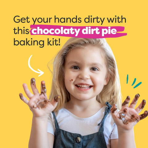 Baketivity Dirt Pie Kit gummy worms add playful texture and decoration.