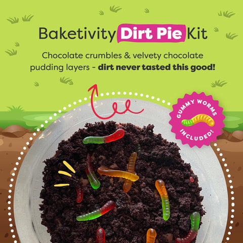 Baketivity Dirt Pie Kit dry ingredients pre-measured for confident baking.