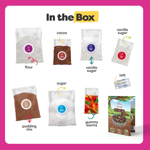 Baketivity Dirt Pie Kit ready-to-bake chocolate dessert for family fun.