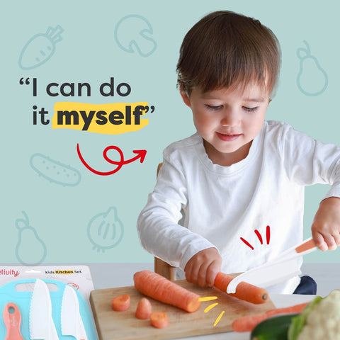 Baketivity dishwasher-safe kid knives for easy cleanup after cooking