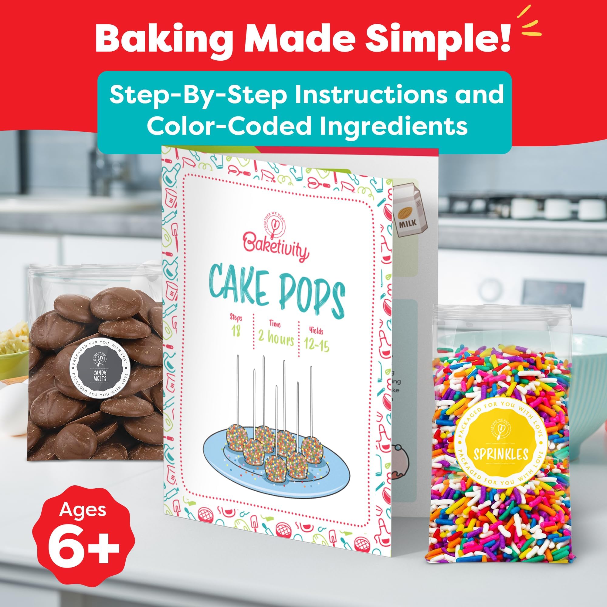 Baketivity premeasured ingredients simplify kid baking with precise portions.