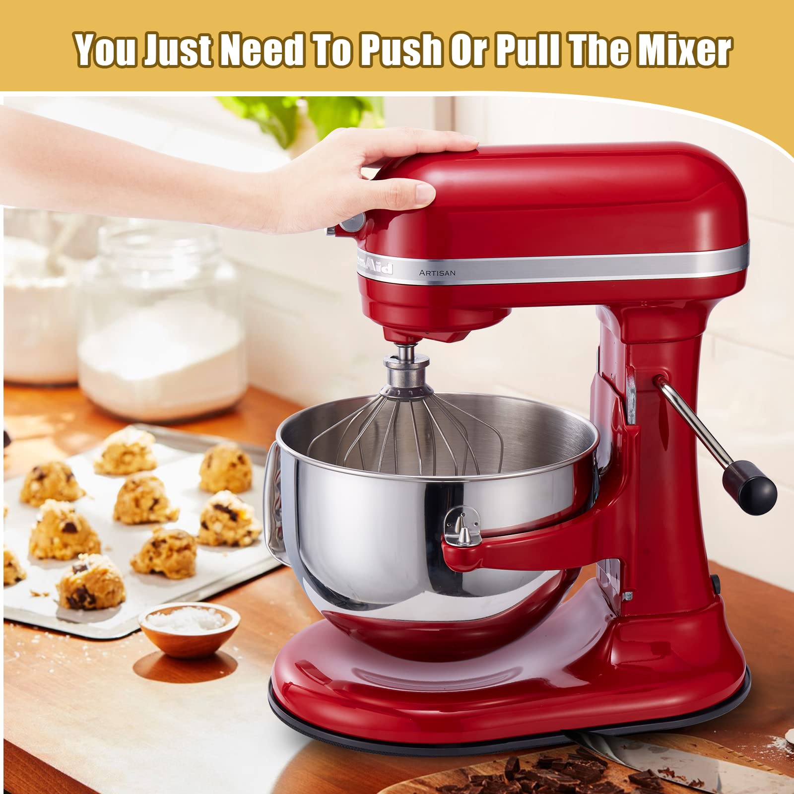 BAKEWAY slider mat fits KitchenAid Pro 600 to protect countertops during movement