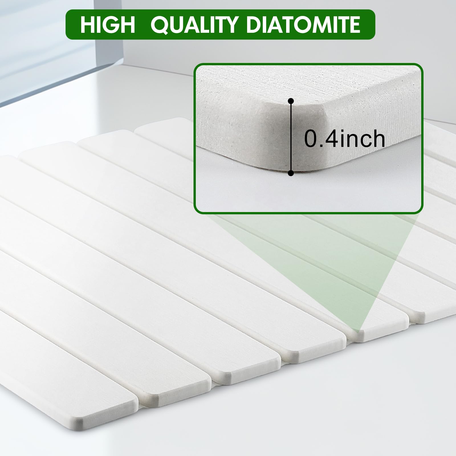 BAKFUFIY diatomite mat absorbs moisture yet remains lightweight