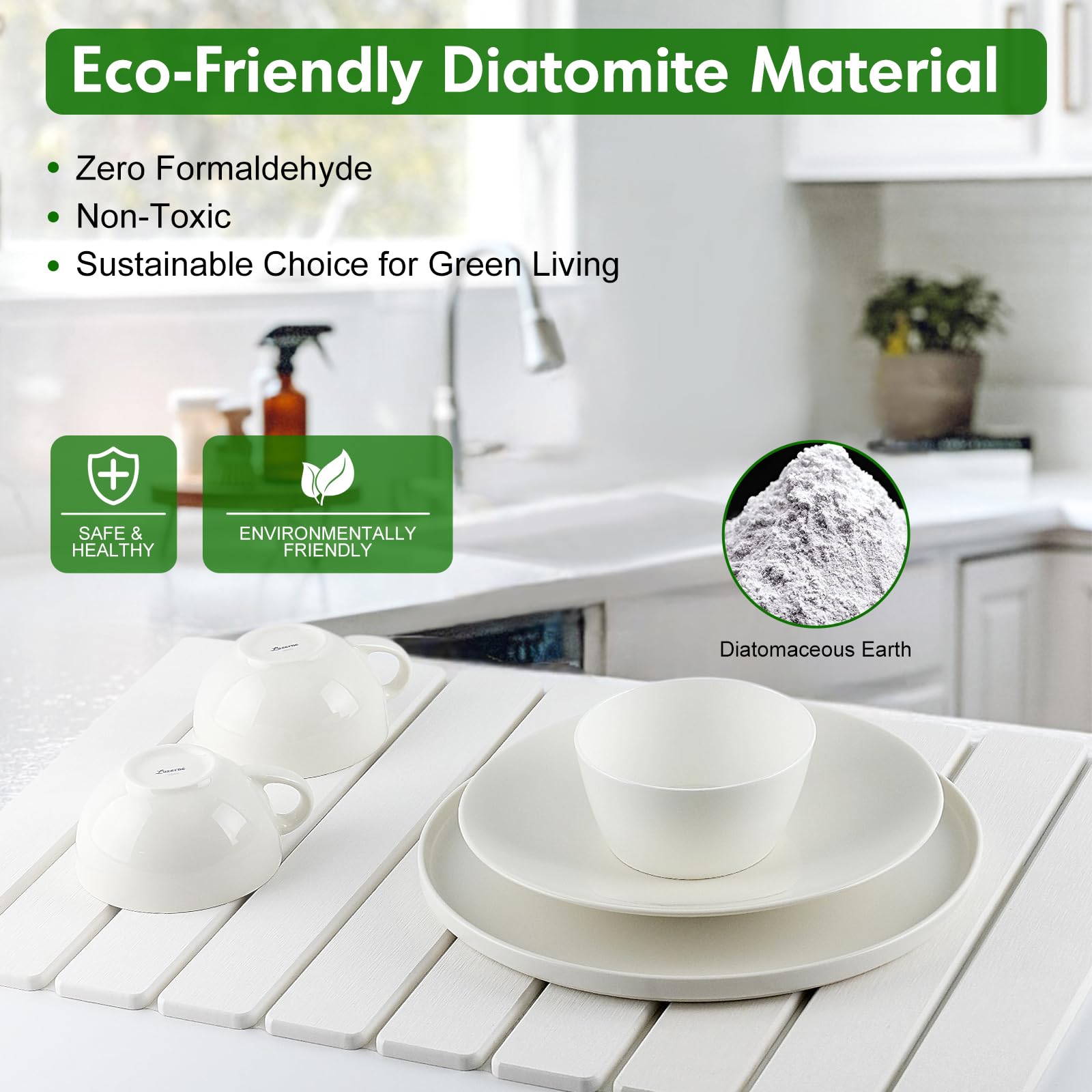 BAKFUFIY diatomite mat demonstrates fast drying after meals