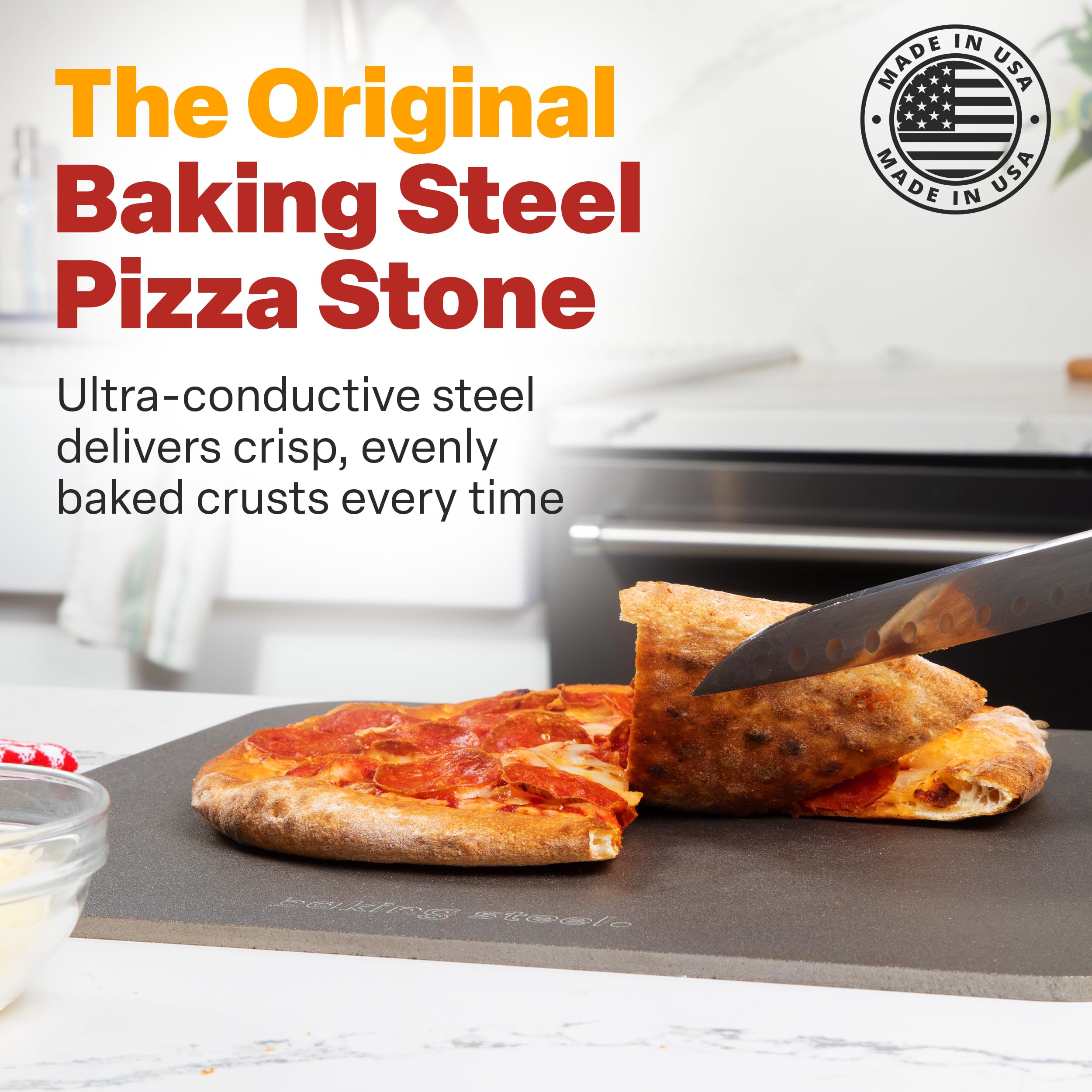 Baking Steel original stovetop griddle: quick, even searing on induction or gas