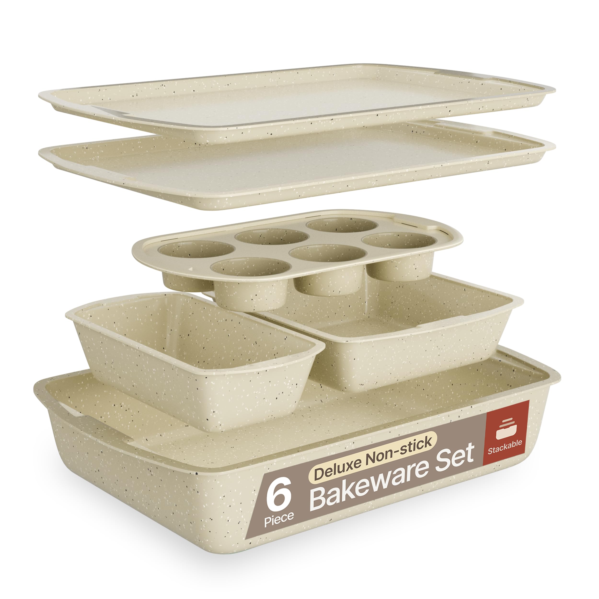 Bakken-Swiss cookie sheets stackable for easy oven baking and cleanup