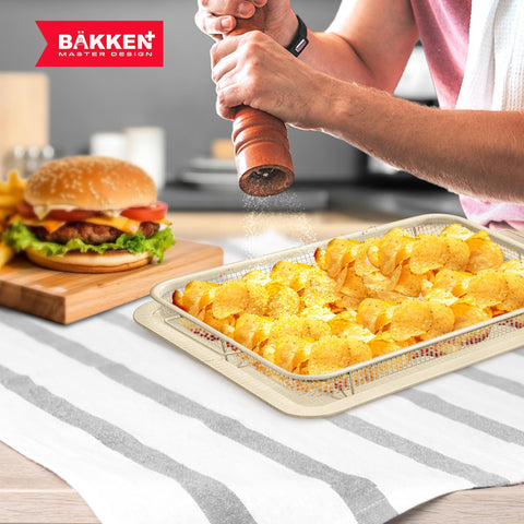 Bakken-Swiss carbon steel tray designed for long-lasting use.