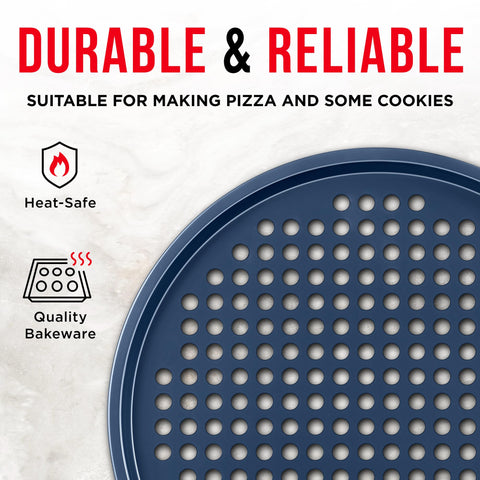 BAKKENMASTER pizza pan is dishwasher-safe for quick cleaning after baking.