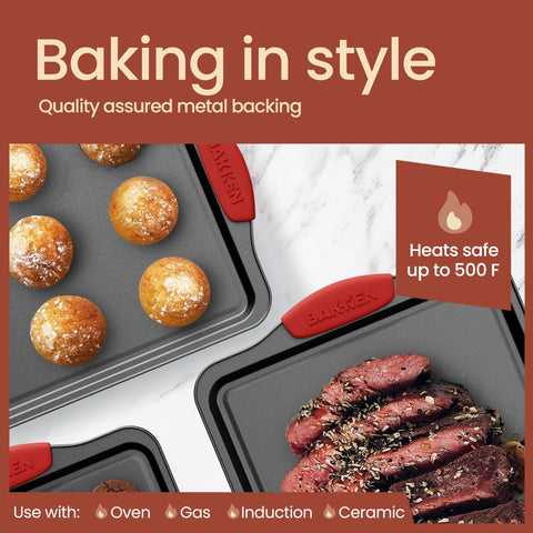 BAKKENMASTER stackable bakeware, space-saving storage solution