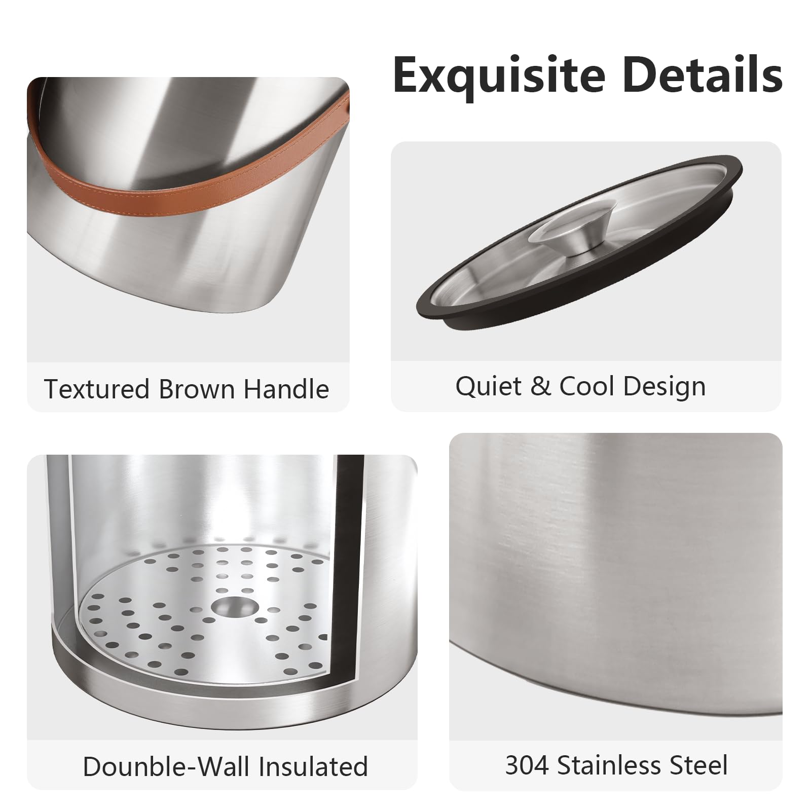 Bakpoco brushed stainless finish is easy to wipe clean after events.
