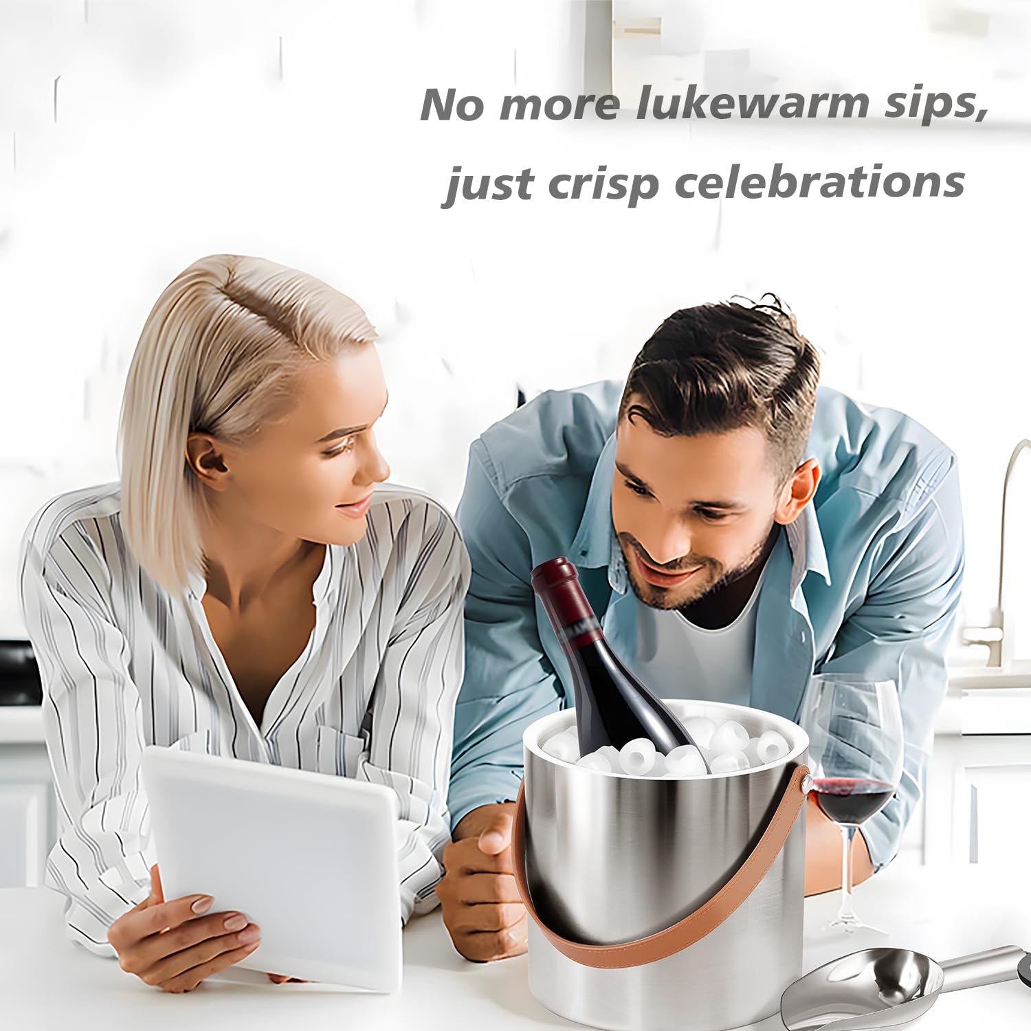 Easy-to-clean Bakpoco ice bucket saves time during events.