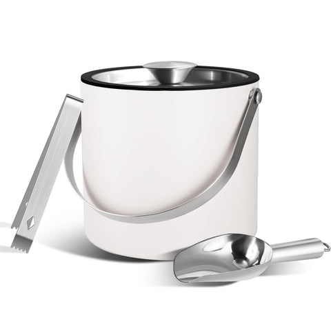 Bakpoco insulated ice bucket outer view highlights durable stainless steel