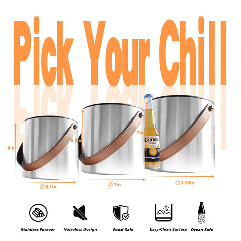 Airtight Bakpoco lid with silicone ring keeps ice cold longer.