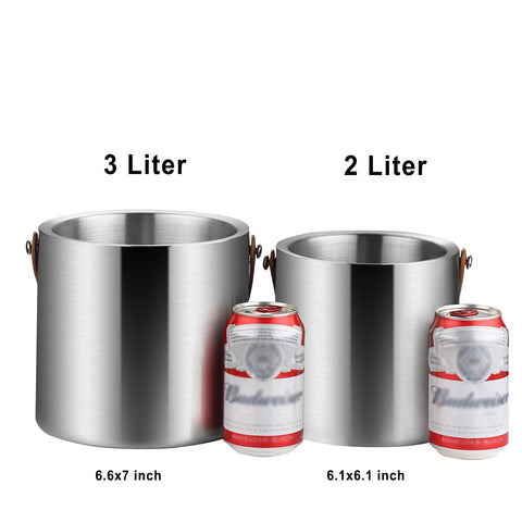 Bakpoco wine and champagne ice bucket reduces condensation on surfaces.