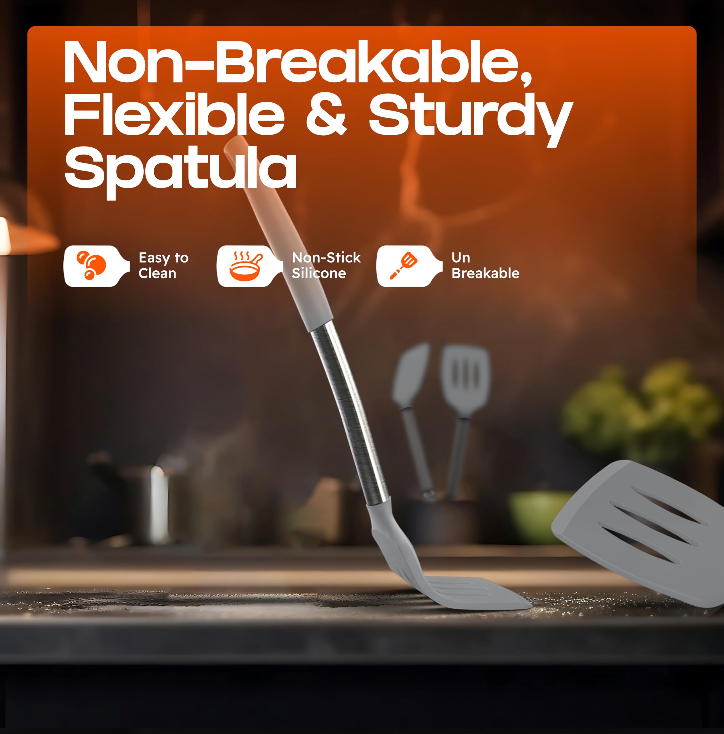BakeRoyal ergonomic non-slip handle provides comfortable control