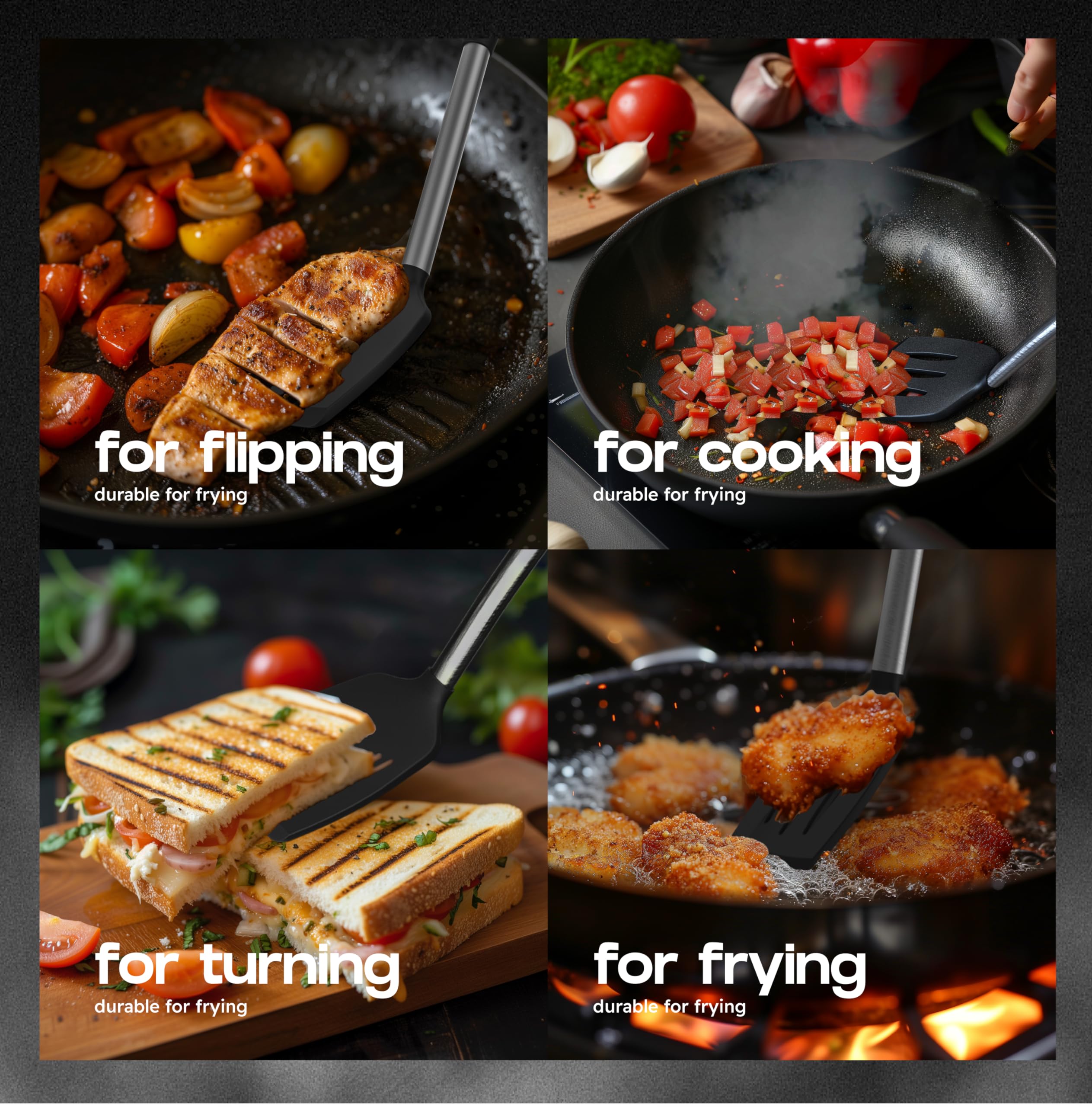 BakRoyal solid spatula for sturdy scraping on nonstick pans