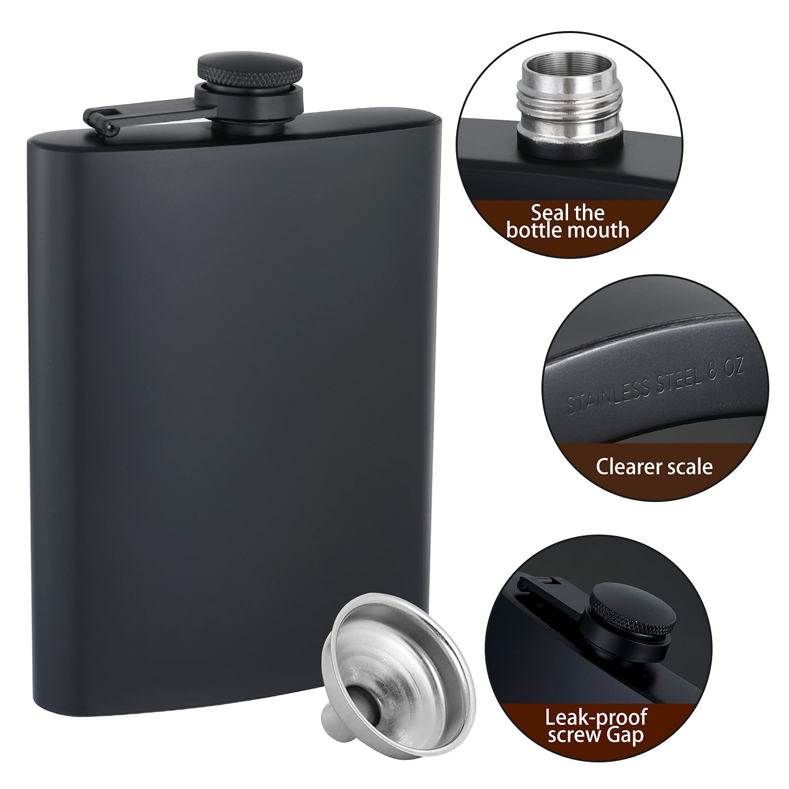 BALABALA hip flask with leak-proof cap ensures travel without spills.