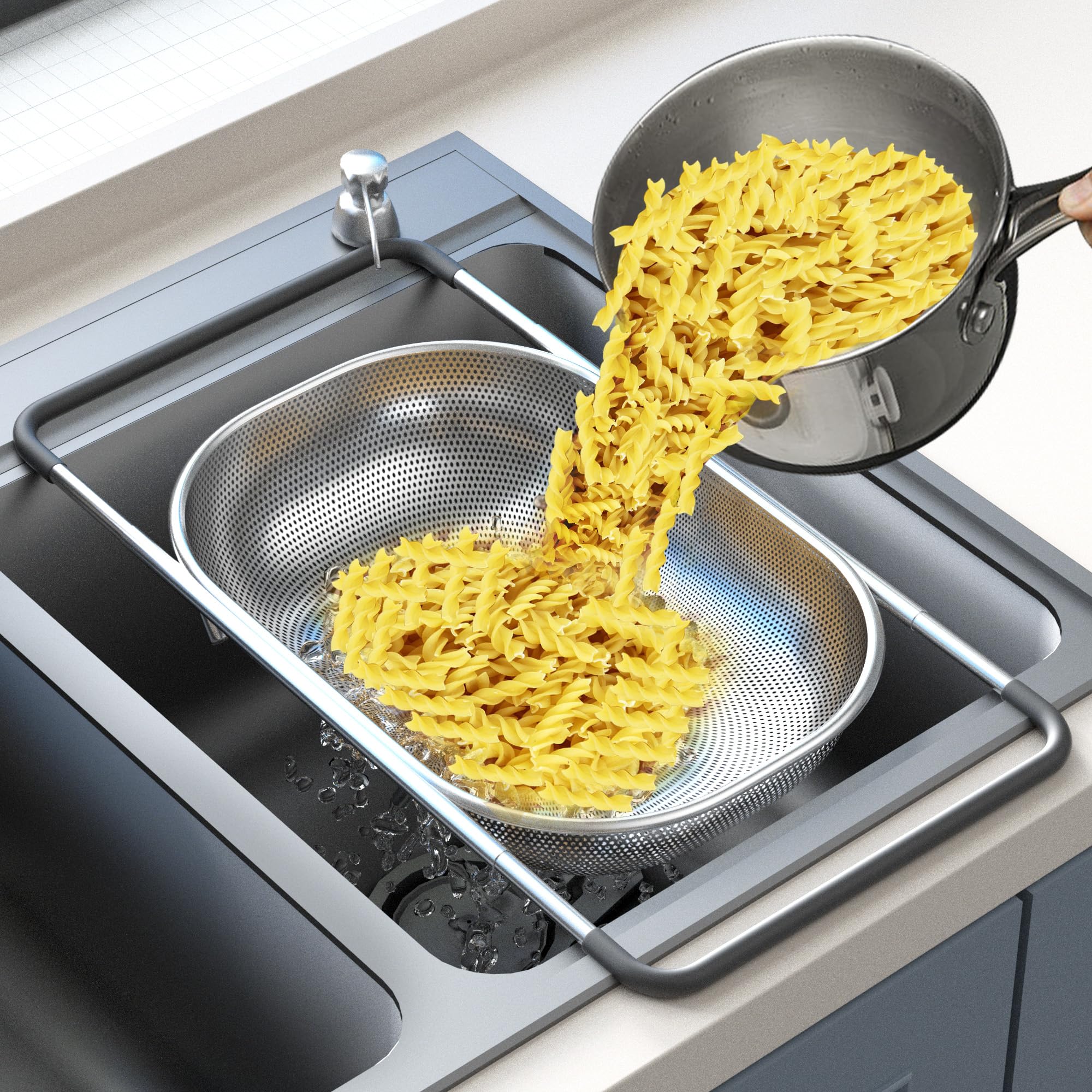 Balavina colander washing fruits with easy handling.
