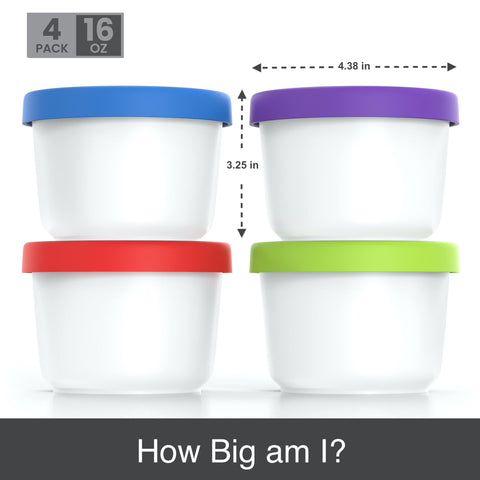 BALCI green 16oz container with lid keeps leftovers fresh