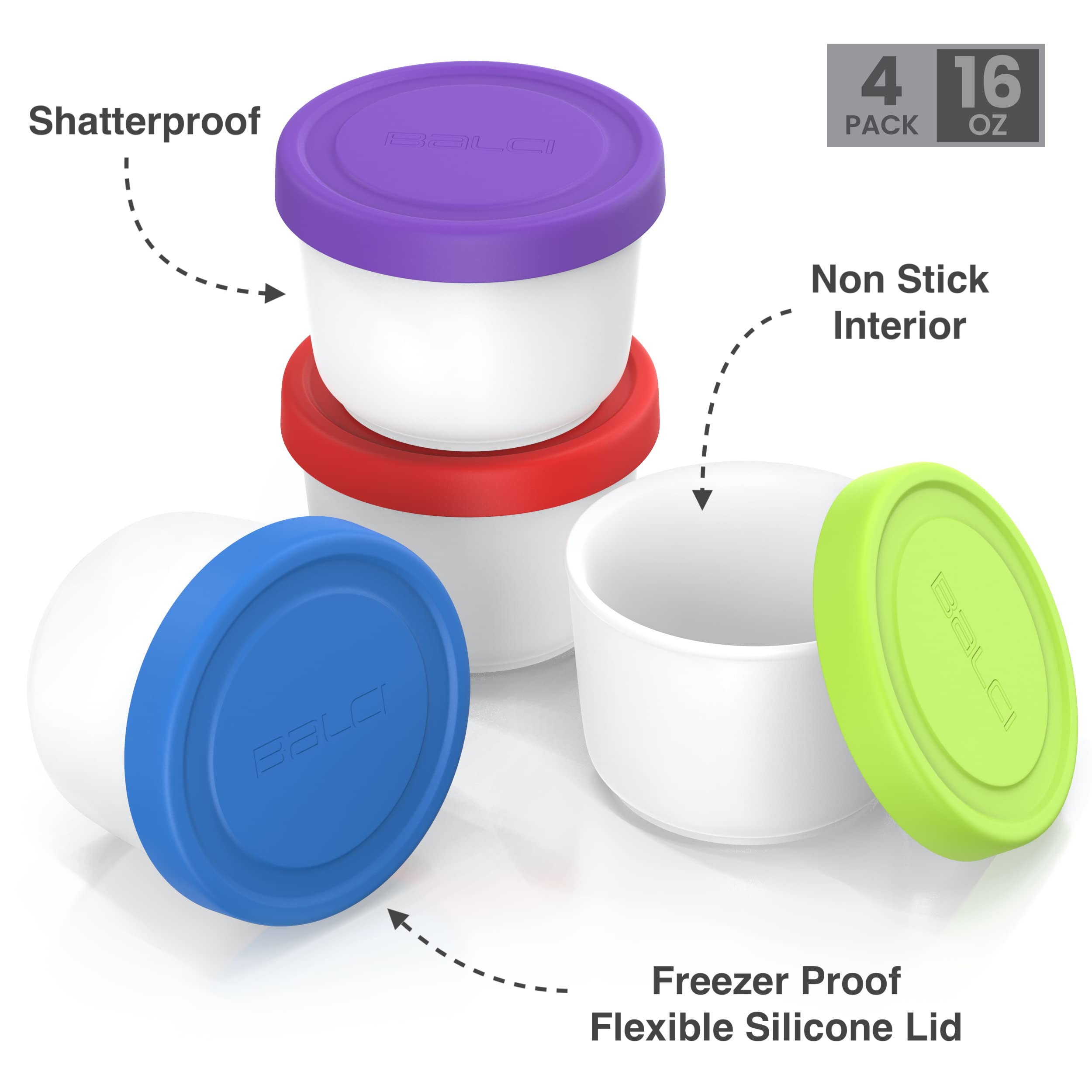 BALCI purple 16oz container preserves flavor in freezer