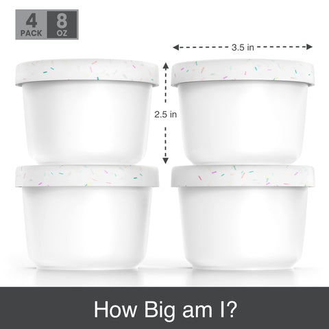 BALCI 8oz containers with silicone lid are dishwasher safe and stackable.