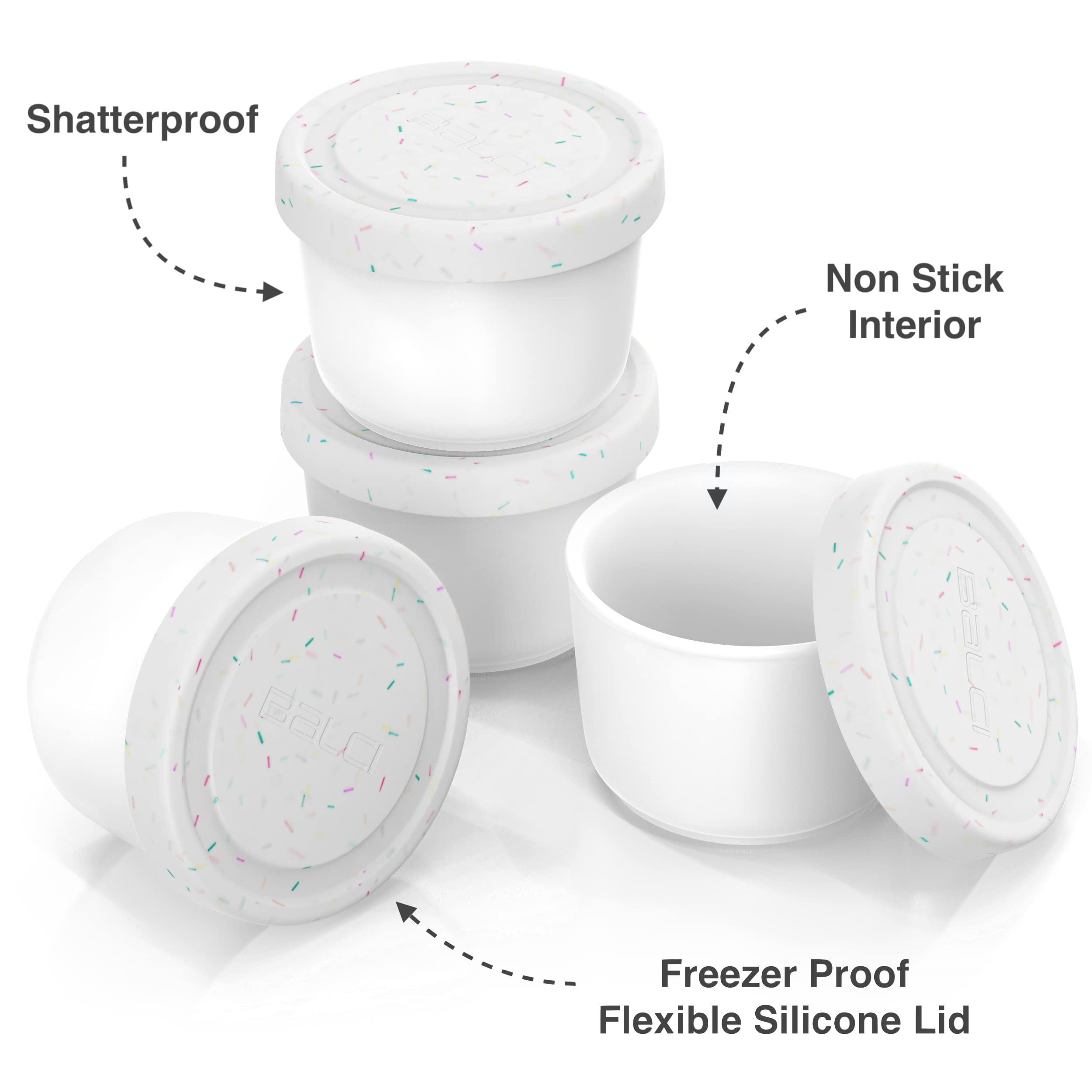 BALCI set with silicone lid fits lunch boxes and travel for on-the-go portions.