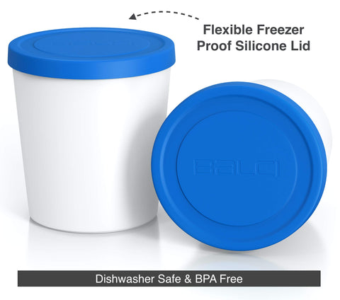 BALCI ice cream container lids tight seal preserves texture and flavor.